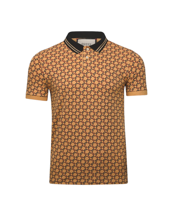 07. GUCCI All Over Print Polo Khakee